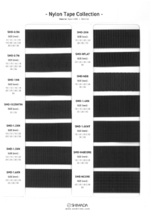 B-H23-021 Nylon Tape Collection _1 SMD-0.5N, SMD-0.7N, SMD-1XN, SMD-1X25NTIN, SMD-1.2XN, SMD-1.3XN, SMD-1.6XN, SMD-2XN, SMD-NFLAT, SMD-NBB, SMD-1.4XN, SMD-1.4XNT, SMD-N48CORE, SMD-NCORE