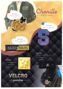 H23-054 Chenille Silicone Velcro Patches (H23-9601, H23-9602, H23-9603, H23-9604, H23-9605)